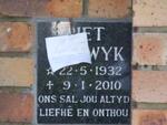 WYK Piet, van 1932-2010
