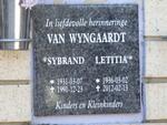 WYNGAARDT Sybrand, van 1931-1991 & Letitia 1936-2012