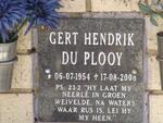 PLOOY Gert Hendrik, du 1954-2008