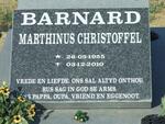 BARNARD Marthinus Christoffel 1955-2010