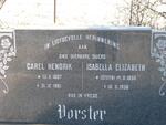 VORSTER Carel Hendrik 1887-1951 & Isabella Elizabeth STEYN 1890-1936
