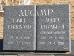 AUCAMP Emile Ferdinand 1908-1989 & Maria Elizabeth VAN NIEKERK 1910-2010