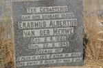 MERWE Erasmus Albertus van der 1885-1949