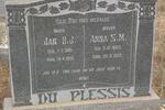 PLESSIS Jan H.J., du 1881-1956 & Anna S.M. 1885-1955