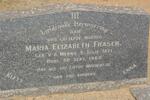FRASER Maria Elizabeth nee v.d. MERWE 1871-1960