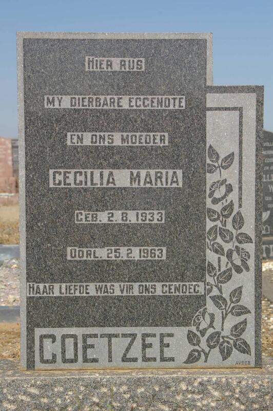 COETZEE Cecilia Maria 1933-1963