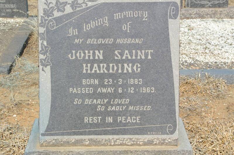 HARDING John Saint 1883-1963