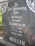 MULLER Elizabeth M. 1887-1982