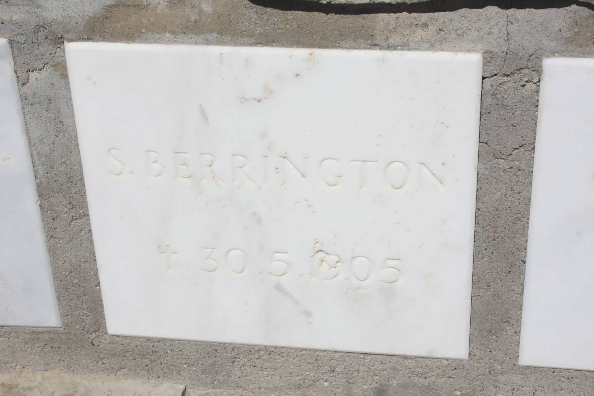 BERRINGTON S. -1905