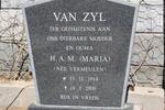 ZYL H.A.M., van nee VERMEULEN 1914-2000