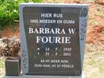 FOURIE Barbara W. 1925-2011