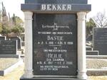 BEKKER Bastie 1910-1996 & Heilie ZAAIMAN 1917-2008