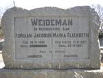 WEIDEMAN Adriaan Jacobus 1891 & Maria Elizabeth STEYN 1897-1957