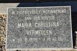 VERMEULEN Maria Christina 1938-1977