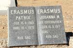 ERASMUS Patrix 1903-1979 & Johanna M. ESTERHUYSEN 1917-