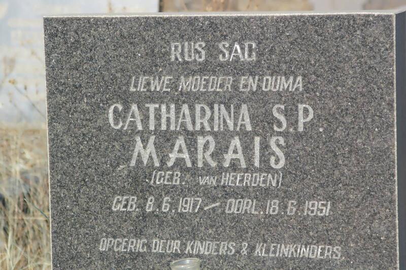 MARAIS Catharina S.P. nee VAN HEERDEN 1917-1951