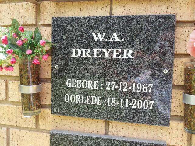DREYER W.A. 1967-2007