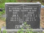 VILJOEN Jan A. 1911-1977 & Aletta T.J. 1913-1973