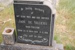 VILLIERS Jane, de nee PRESTON 1904-1955