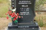 W? Nellis, van 1937-2006 & Hannetjie DE WET