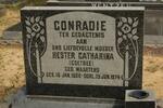 CONRADIE Hester Catharina voorheen COETSEE nee MAARTENS 1908-1974