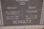 SCHULTZ Theodor 1888-1966 & Elizabeth VAN DEN BERG 1903-1963