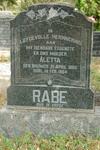 RABE Aletta nee BRUWER 1895-1954