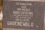 GROENEWALD Maria Catherina nee HUMAN 1870-1949