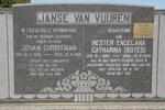 VUUREN Johan Christiaan, Janse van 1888-1968 & Hester Engelana Catharina BOTES 1889-1978