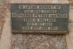 HEEK Hermanus Petrus, van 1853-1937