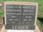 LEADER Alfred Jeffreys 1898-1967 & Mary Julia 1899-1971