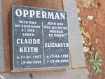 OPPERMAN Claude Keith 1927-2006 & Elizabeth 1928-2008