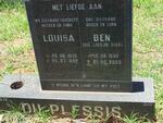PLESSIS Ben, du 1930-2005 & Louisa 1935-1992