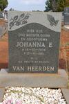HEERDEN Johanna E., van 1904-1981