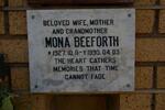 BEEFORTH Mona 1927-1990