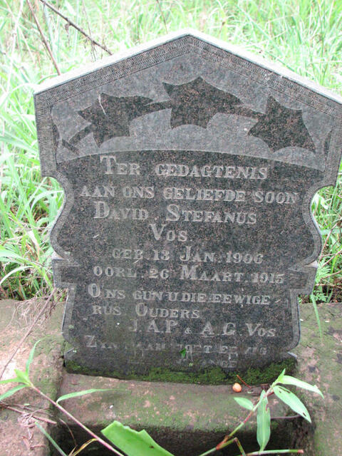 VOS David Stefanus 1906-1915