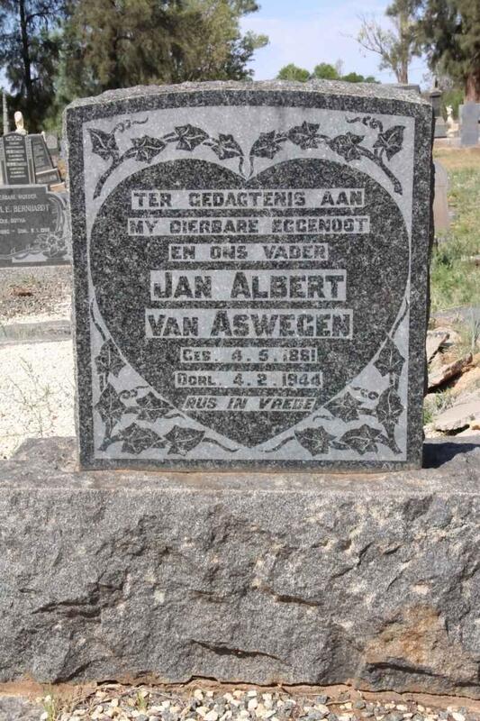 ASWEGEN Jan Albert, van 1861-1944