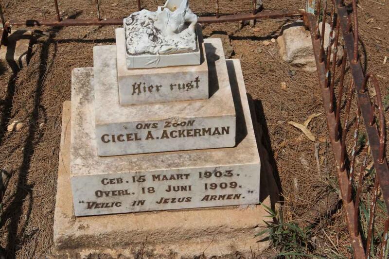 ACKERMAN Cicel A. 1903-1909