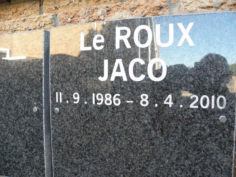 ROUX Jaco, Le 1986-2010