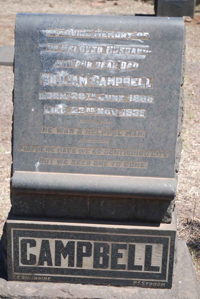 CAMPBELL William 1866-1939