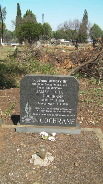 COCHRANE James John 1905-1991