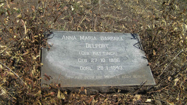DELPORT Anna Maria Barbara nee HATTINGH 1896-1943