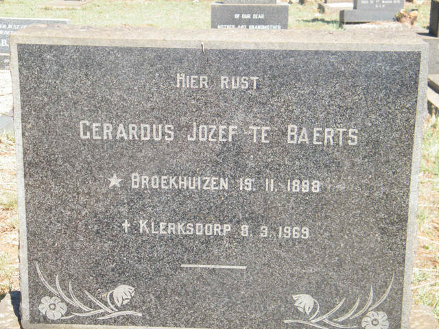 BAERTS Gerardus Jozef, te 1898-1969