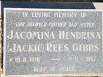 GIBBS Jacomina Hendrina Rees 1916-1957
