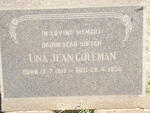 COLEMAN Una Jean 1913-1956