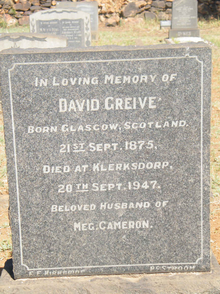 GRIEVE David 1875-1947