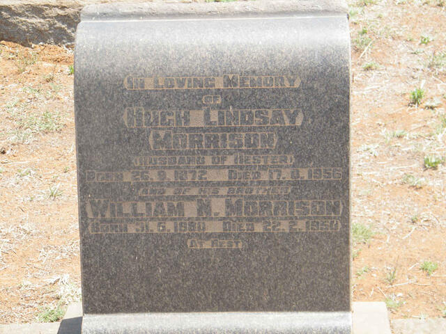 MORRISON Hugh Lindsay 1872-1956 :: MORRISON William N. 1880-1950