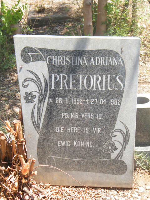 PRETORIUS Christina Adriana 1892-1982