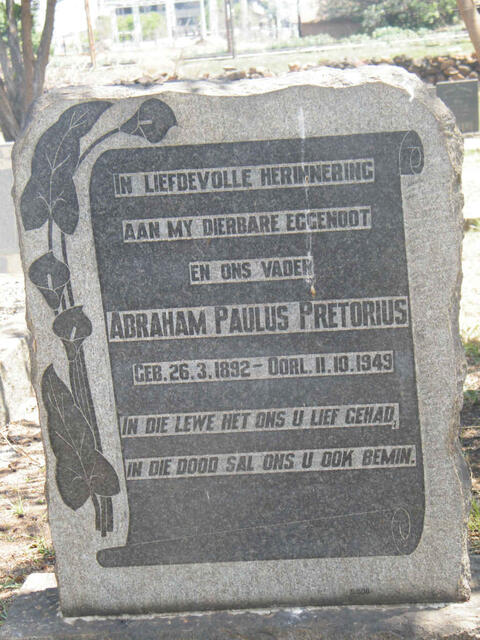 PRETORIUS Abraham Paulus 1892-1949