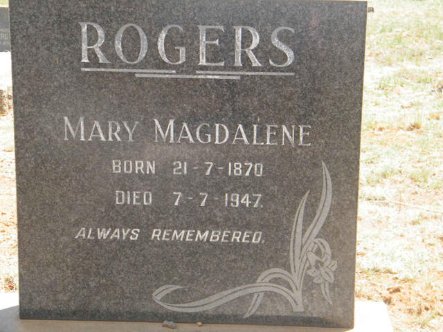 ROGERS Magdalene 1870-1947